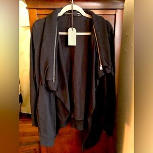 ALLSAINTS Dahlia Sweatshirt (LARGE) in BLACK